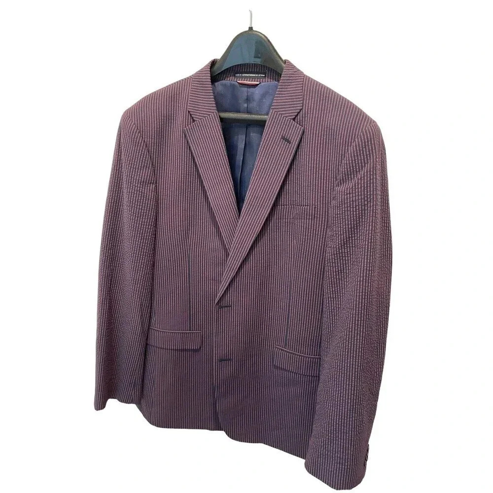✨ Tommy‎ Hilfiger Men’s Sport Coat Blazer 42L Classic Pinstripe Jacket ✨
